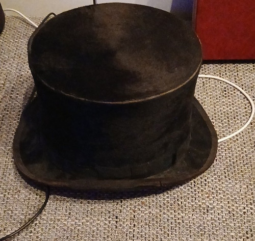 Zylinderhut schwarz wide brim - wide,