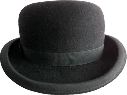 Melone bowler schwarz wolle - melone,