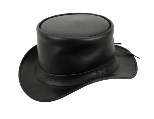 Leder zylinder hut - leder, zylinder-hut
