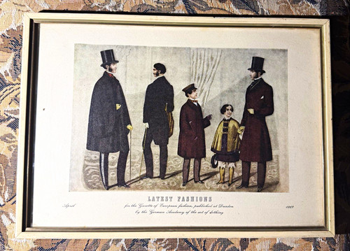 Antike modegrafik 1867 gerahmt - 1867,