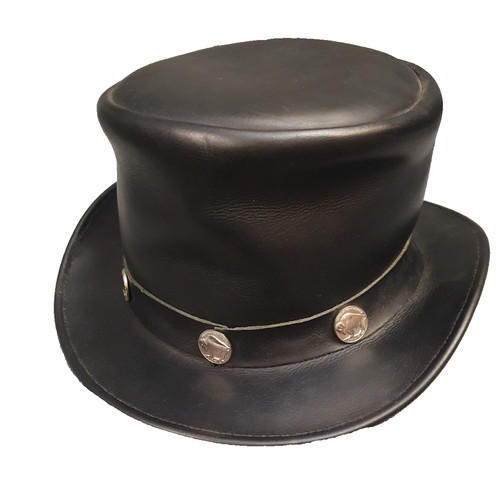 Zylinder leder schwarz mit - zylinder,
