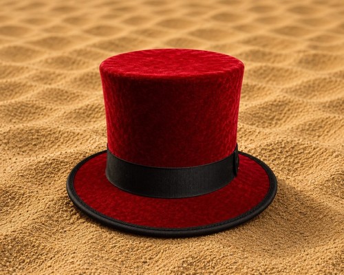 Steampunk zylinder roter samt - zylinder:,