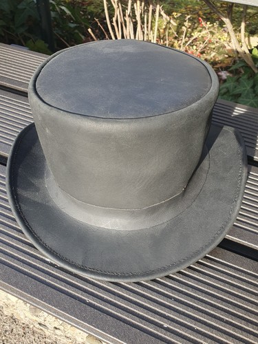 Leder zylinder schwarz - leder,